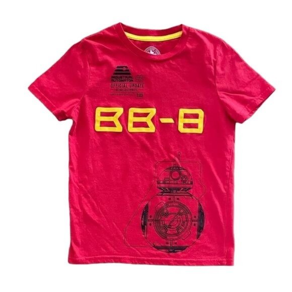 Star Wars Disney Galaxy Edge Trading Outpost BB8 Red Boys T-Shirt, Sz Medium - Picture 1 of 9